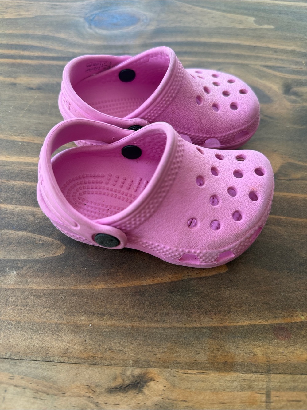 Kids Pink Crocs Slip-On Shoes